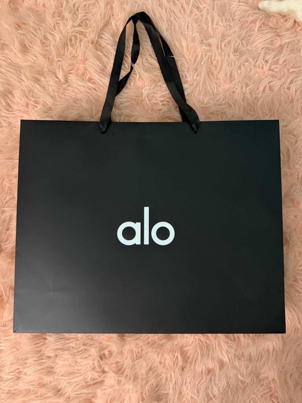 ALO Yoga big Black Shopping Tote with White Logo